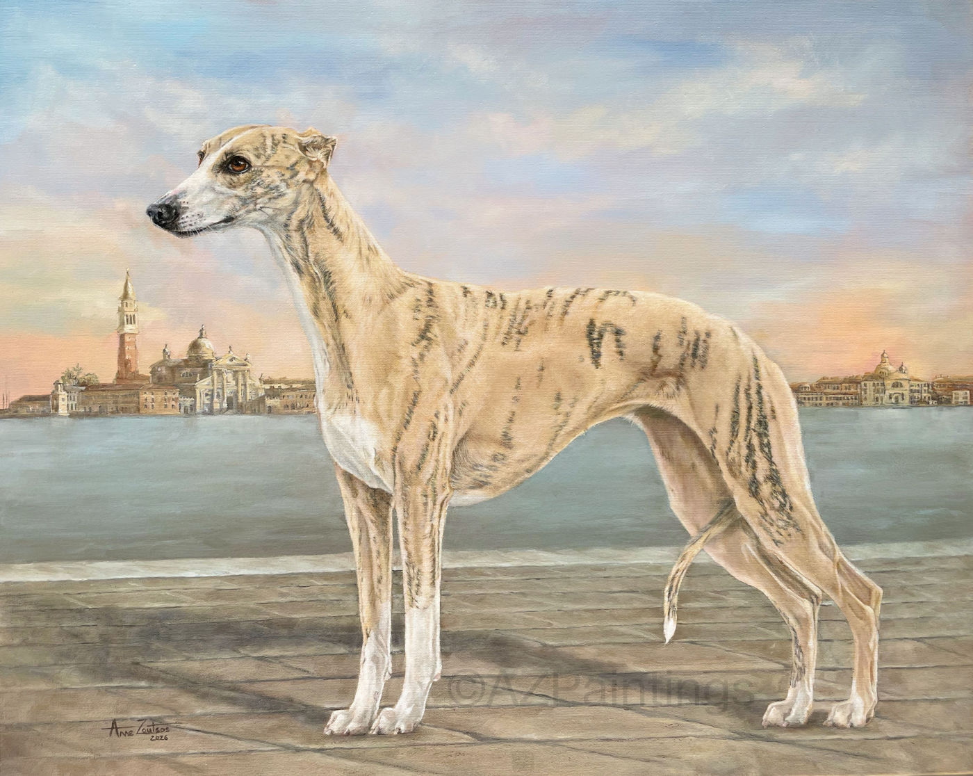 Whippet in Venice